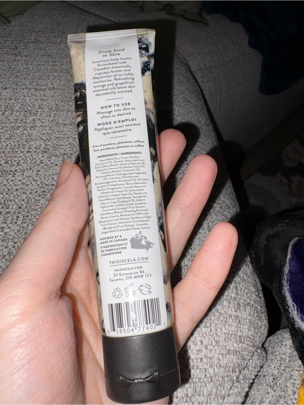 Céla Crème de la Crème Decadent Body & Hand Cream - Black & Cream Marble